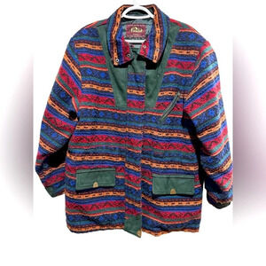Far West vintage southwestern/Santa Fe style lined jacket oversized M Wool blend